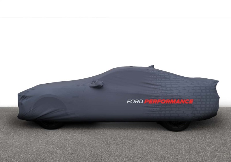Ford Mustang Car Cover - Ford Racing - Mid Wing Indoor - Gray - 2024+ Ford Mustang Car Cover - Ford Racing - Mid Wing Indoor - Gray - 2024+